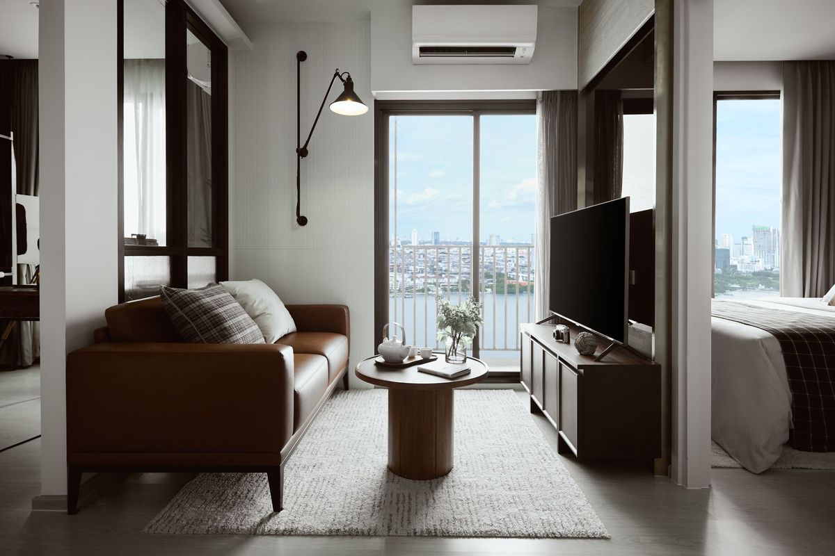 Sale DownCondoRathburana, Suksawat : [Owner Post] Agent Accepting Down payment NUE RIVEVESST Ratburana 1 Bedroom Plus, 28th floor, wide plan View of the Chao Phraya River 498,900 baht