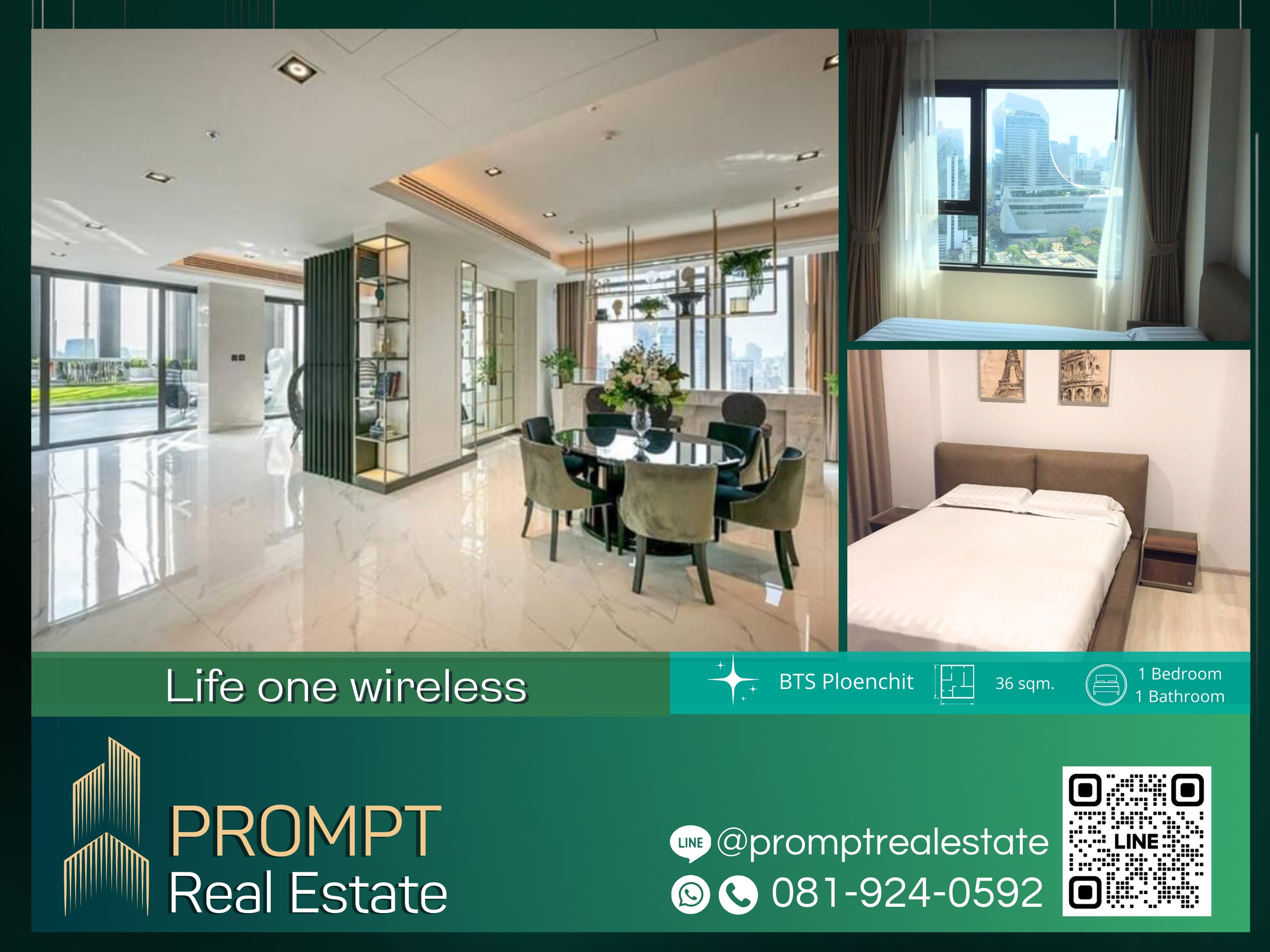 ให้เช่าคอนโดวิทยุ ชิดลม หลังสวน : KL02978 - life one wireless :  ไลฟ์ วัน ไวร์เลส - BTS Phloen Chit / Chidlom / Centralworld