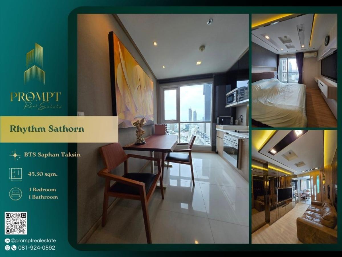 For RentCondoSathorn, Narathiwat : QR04067 - Rhythm Sathorn :  ริทึ่ม สาทร - BTS Saphan Taksin/ Robinson Bangrak/ Asiatique The Riverfront