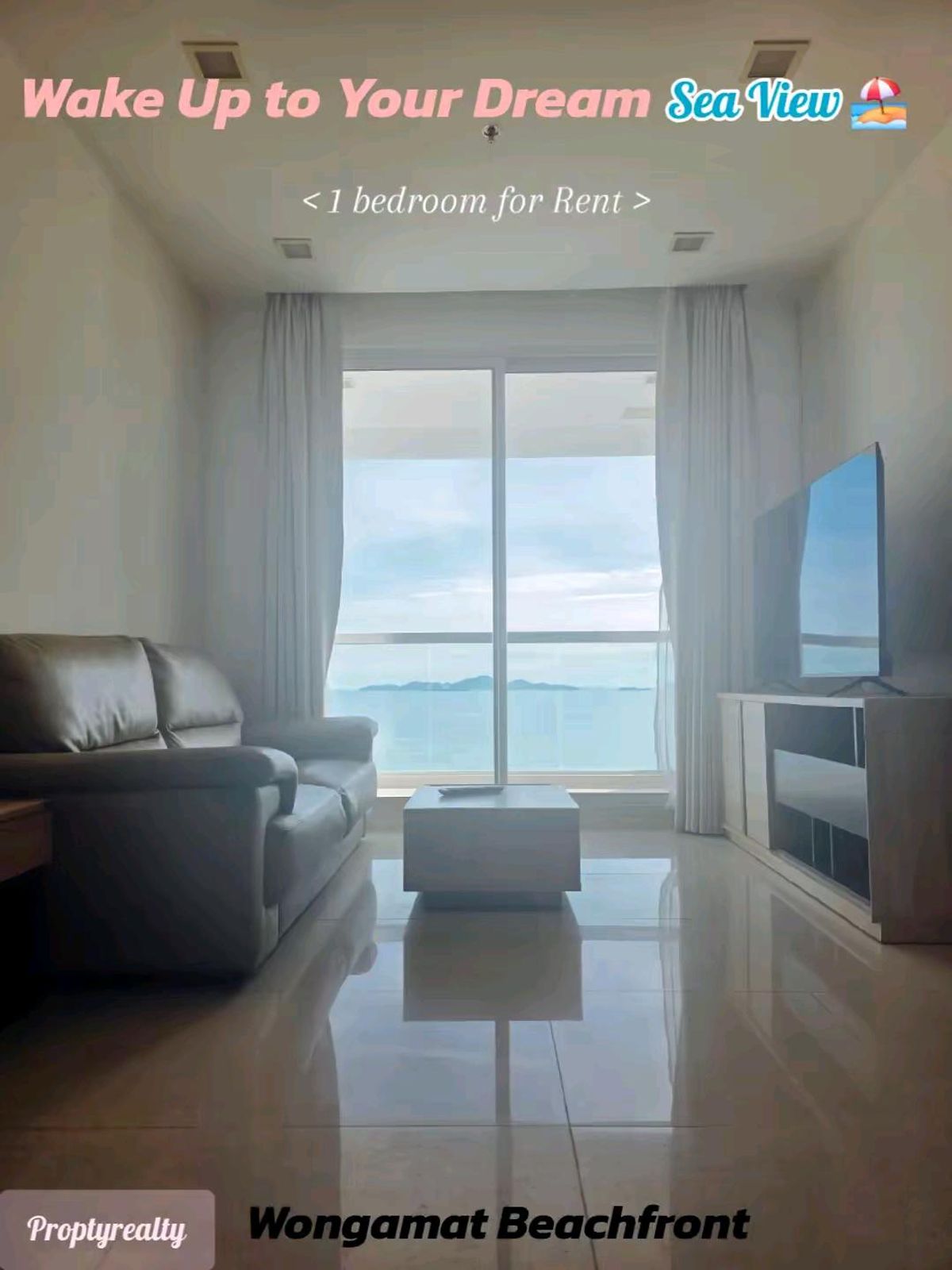 ให้เช่าคอนโดพัทยา บางแสน ชลบุรี สัตหีบ : 🌟ให้เช่า🌟 คอนโด The Palm Wongamat Beach Pattaya. 1 ห้องนอน 1 ห้องน้ำ. 53ตร.ม. ห้องไซส์ใหญ่อยู่ได้จริง แต่งครบ ชั้นสูง คอนโดหรูหน้าหาด มีความเป็นส่วนตัว 