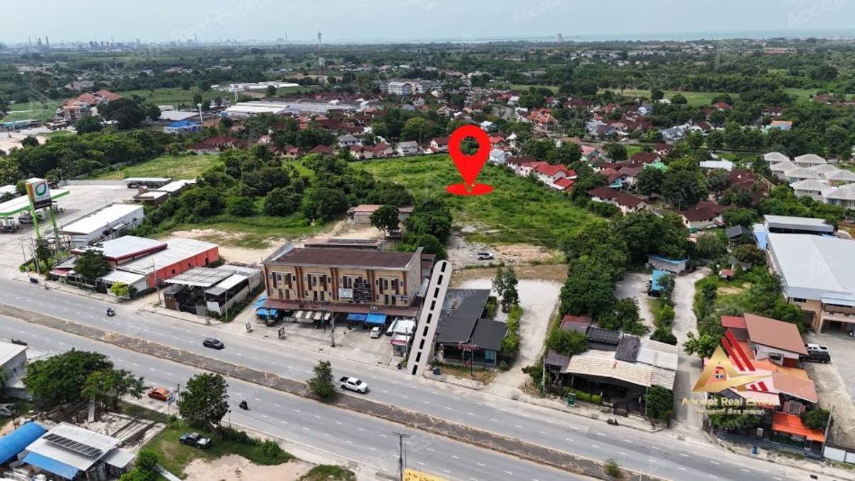 ขายที่ดินระยอง : ขายที่ดินเปล่าใจกลางเมือง บ้านฉาง ระยอง ทำเลดี ใกล้ถนนบูรพาพัฒน์แค่ 50 เมตร