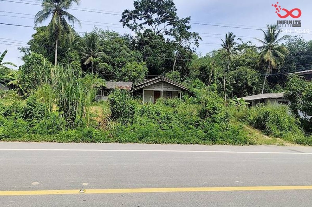 For SaleLandPhatthalung : Land for sale with 6 rai houses, 2 ngan 44.7 sq.w. on the main road, gold location! Lan Khoi Subdistrict, Phatthalung Province, near Kaeng Nan Tha Sai