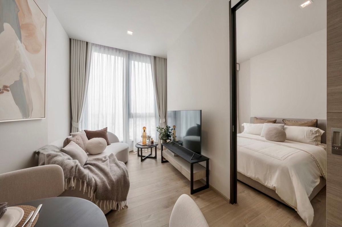 For SaleCondoLadprao, Central Ladprao : 🔥 For Sale !! The Crest Park Residences, 1 bedroom, 1 bathroom, East Facing, high floor 33++ !!🔥Code C20250100028 furnished, Special Deal!!📣📣