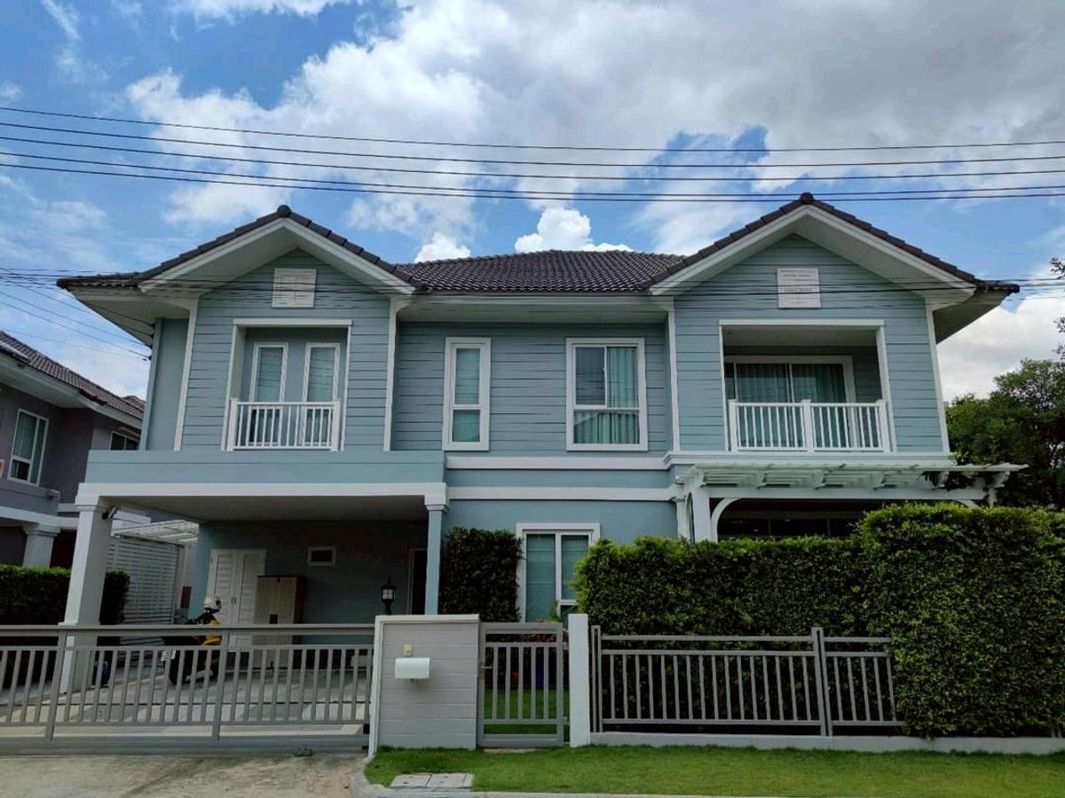 ให้เช่าบ้านนวมินทร์ รามอินทรา : (ให้เช่า 55,000-./เดือน) บ้านเดี่ยว หลังมุม โครงการ บุราสิริ ปัญญาอินทรา คลองสามวา บ้านพักอาศัย มีห้องนอนแม่บ้าน