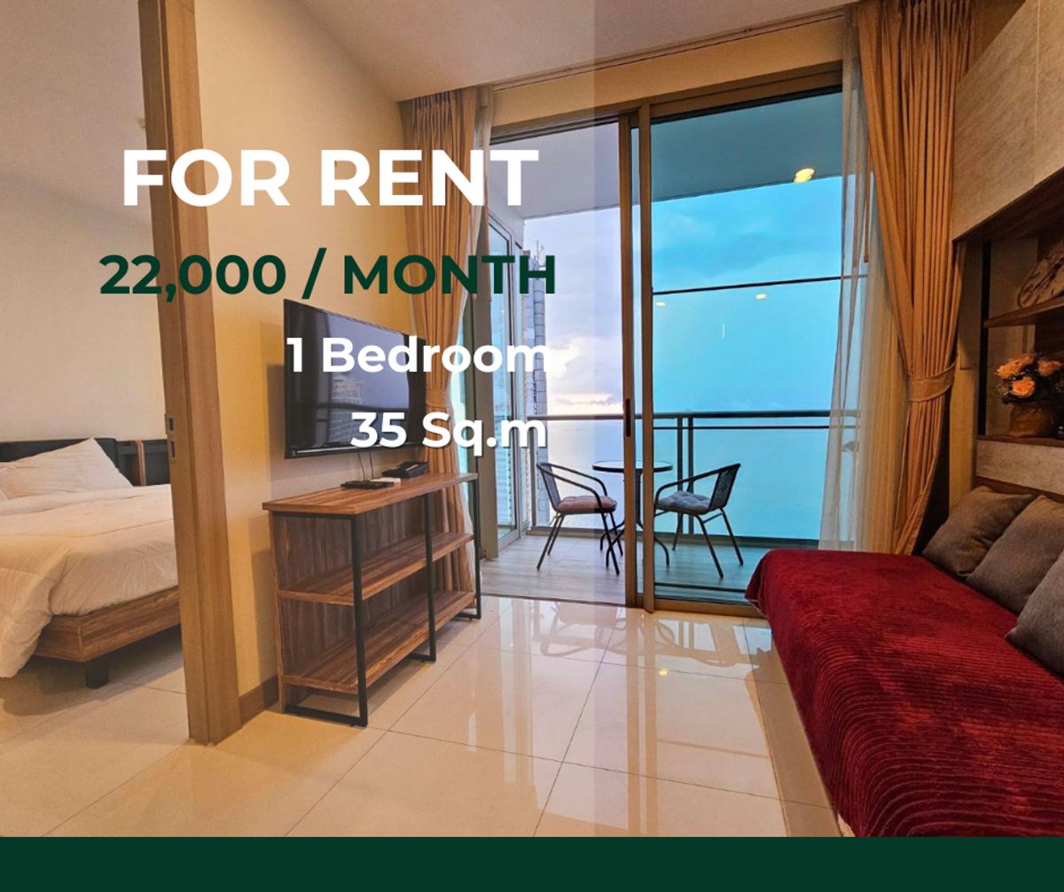 For RentCondoPattaya, Bangsaen, Chonburi : The Riviera Wongamat 🔥FOR RENT 22,000/Month🔥 | 1 Bedroom (35 SQM.) | Sea View