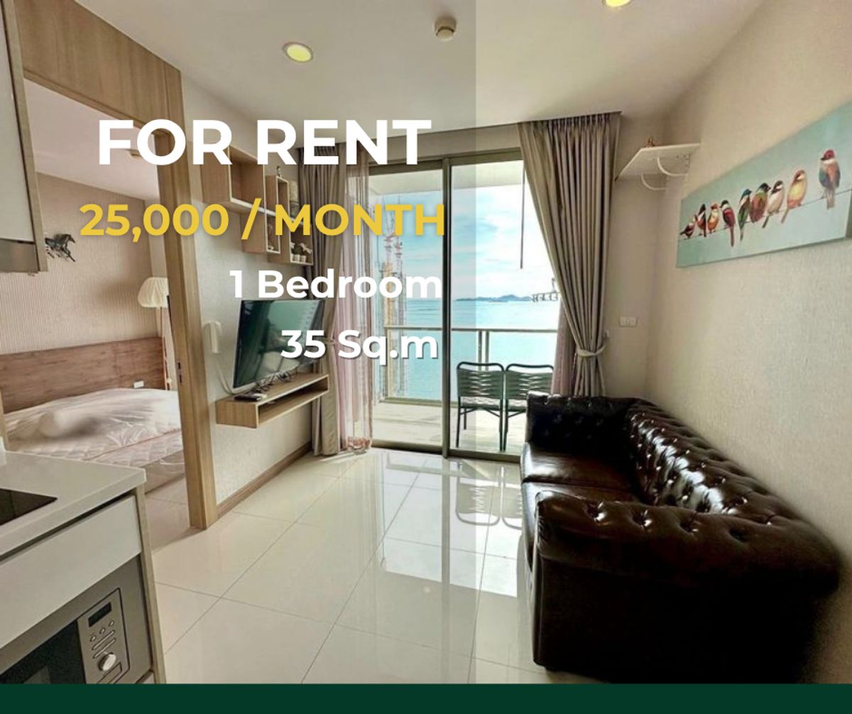 ให้เช่าคอนโดพัทยา บางแสน ชลบุรี สัตหีบ : 🌊 The Riviera Wongamat – 25,000 THB/Month | 1BR | 35 sq.m. | 37 th Floor 🔥