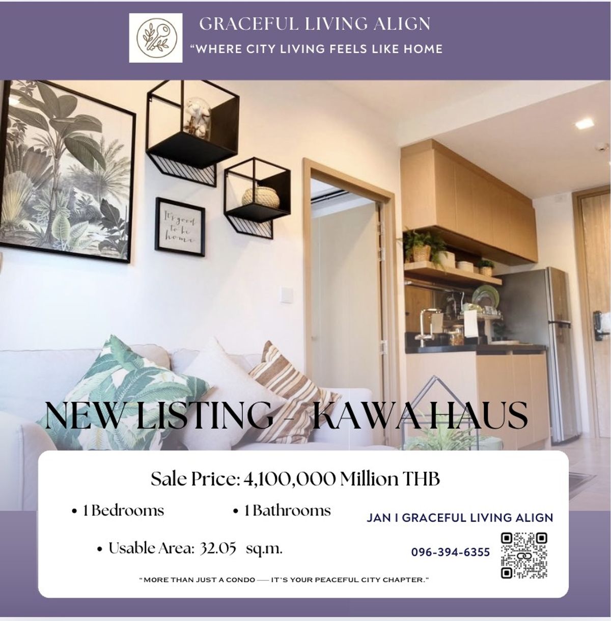 ขายคอนโดอ่อนนุช อุดมสุข : ขายคอนโด Kawa Haus สุขุมวิท 77- คาวะ เฮาส์ BTS-อ่อนนุช | ห้อง 1 นอน  | วิวสวน | I คาวะ เฮาส์ คอนโดอ่อนนุช :