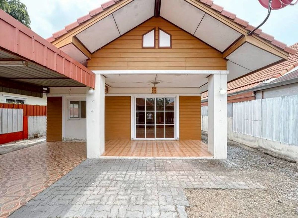 For SaleHouseRayong : One -story house for sale Sanam Dream Village 9, area 46.4 sq.w. 2 bedrooms, 1 bathroom, 2 parking spaces, Muang District, Rayong Province