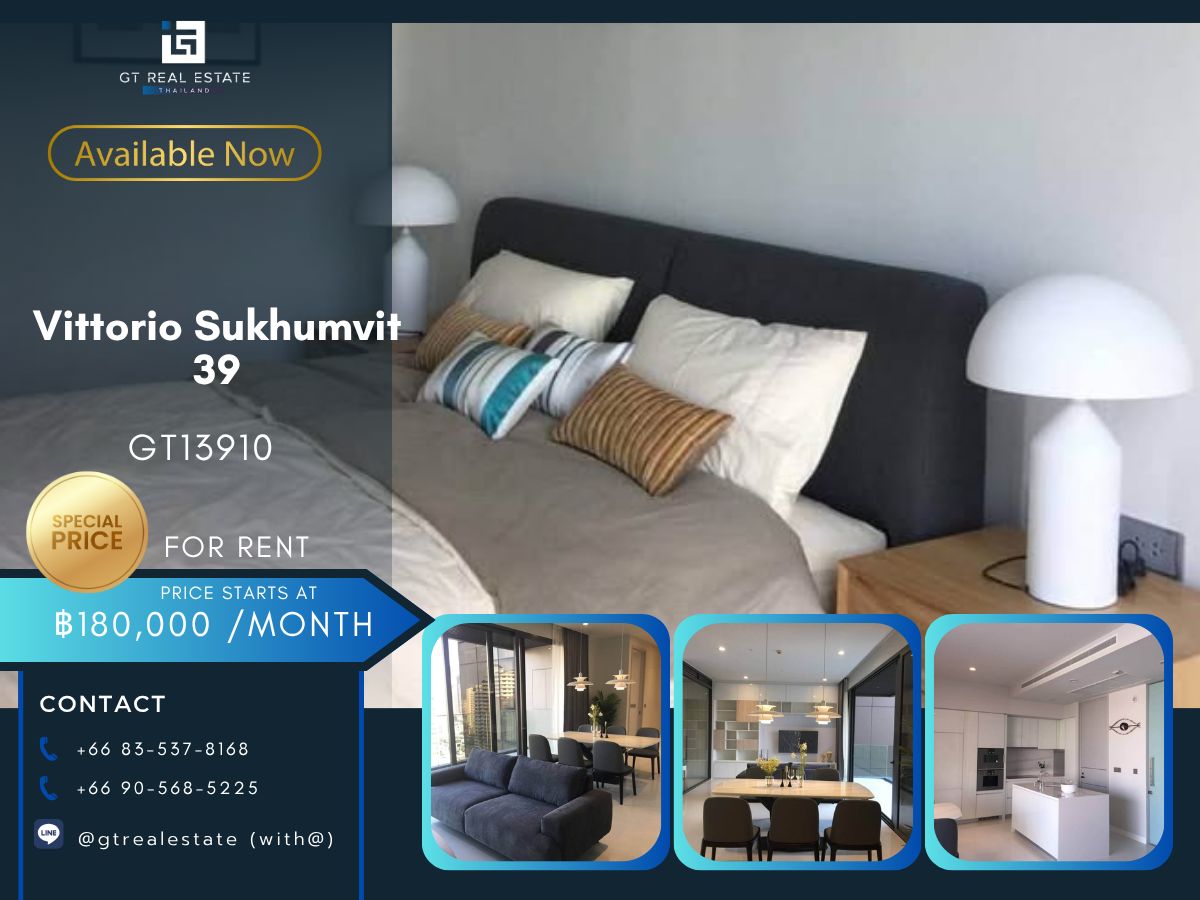 คอนโดสุขุมวิท อโศก ทองหล่อ : คอนโดหรูที่ Vittorio Sukhumvit 39 เดินทางสะดวก ใกล้รถไฟฟ้าบีทีเอส มีรถรับส่ง ห้องสวย เฟอร์นิเจอร์ครบ พร้อมอยู่ทันที!!