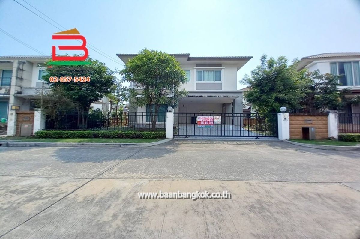 ขายบ้านราษฎร์บูรณะ สุขสวัสดิ์ : บ้านเดี่ยว หมู่บ้านเดอะแกรนด์ วงแหวน-ประชาอุทิศ เนื้อที่ 62.9 ตรว. ถนนสุขสวัสดิ์ เขตทุ่งครุ