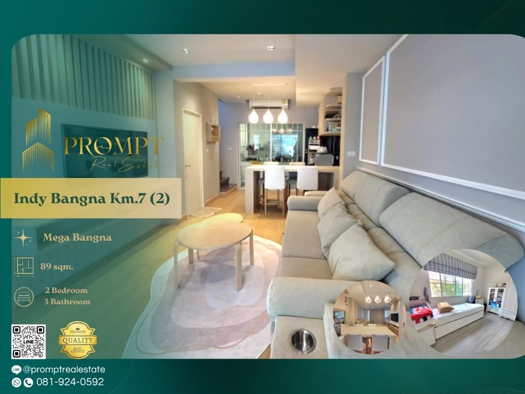 ให้เช่าบ้านสมุทรปราการ สำโรง : IJ04313 - Indy Bangna Km.7 (2) :  อินดี้ บางนา กม.7 (2) - Mega Bangna, International School (SISB / TCIS / Concordian), Suvarnabhumi Airport