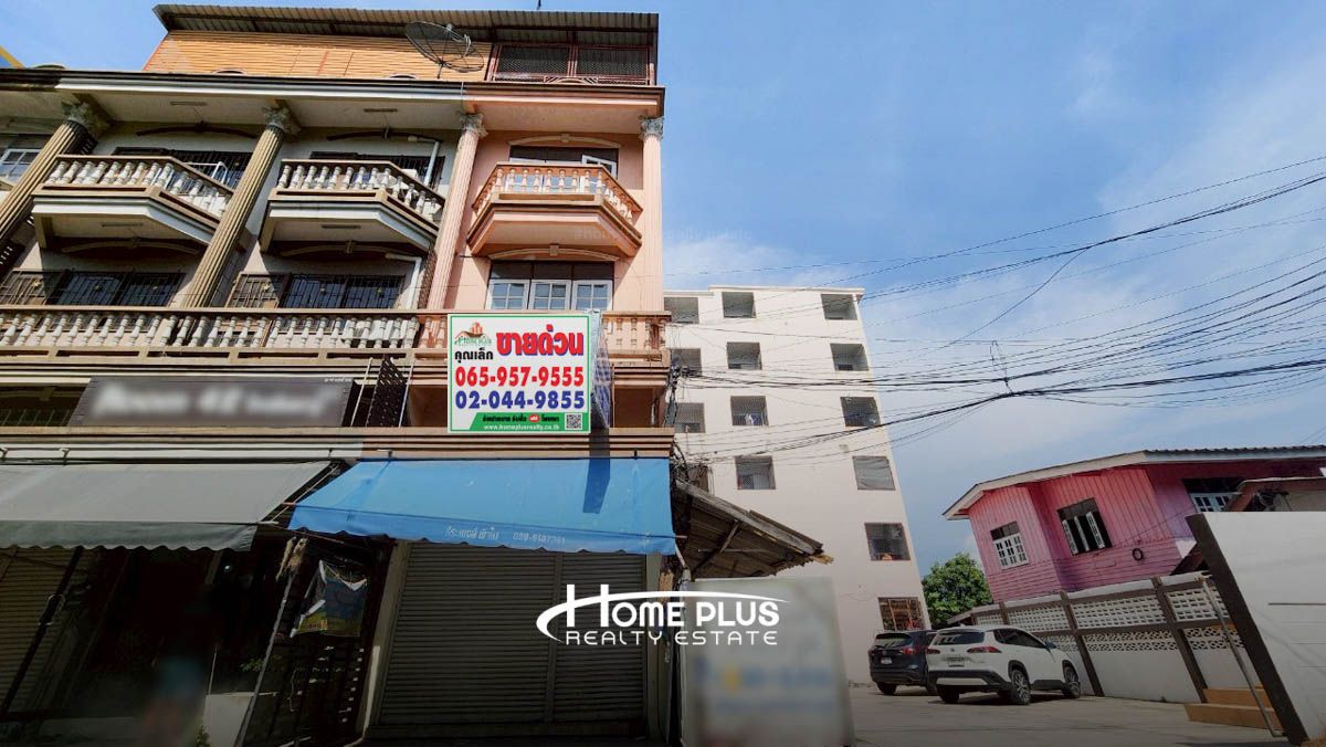 ขายอาคารพาณิชย์สมุทรปราการ สำโรง : (หลังมุม) อาคารพาณิชย์ 3 ชั้นครึ่งในซอยอนามัย พระสมุทรเจดีย์ สมุทรปราการ