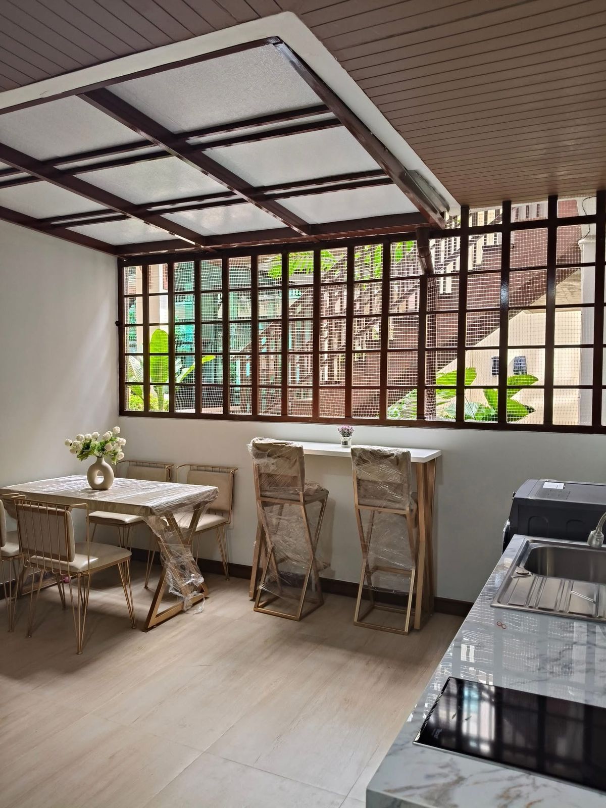 For RentCondoKaset Nawamin,Ladplakao : Rent a new renovated condo, Ban Nawattara 64 sqm. 2 bedrooms near Central Eastville