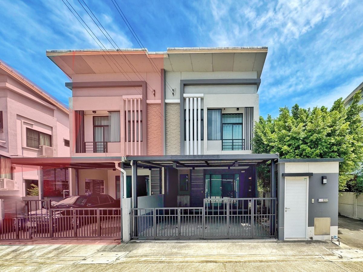 For SaleHouseRama5, Ratchapruek, Bangkruai : The Trust Ratchaphruek Rattanathibet 30 sq.w., after the complete angle is ready to move in. Near the central garden, The Trust 95 Ratchaphruek-Rattanathibet