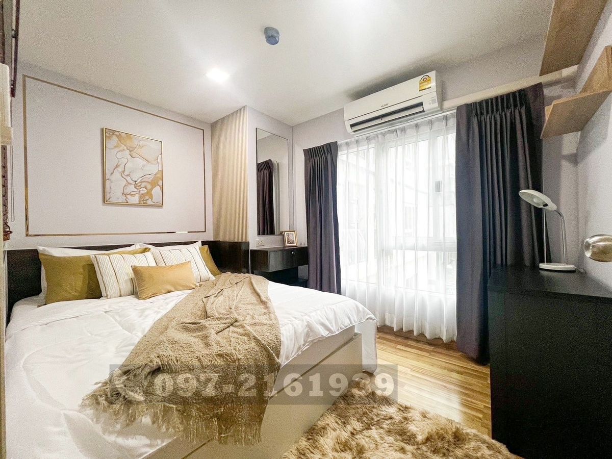 For RentCondoRamkhamhaeng, Hua Mak : For rent, Diwan Plus Srinakarin, a wide room near the yellow line 700m. Ready to stay 📲