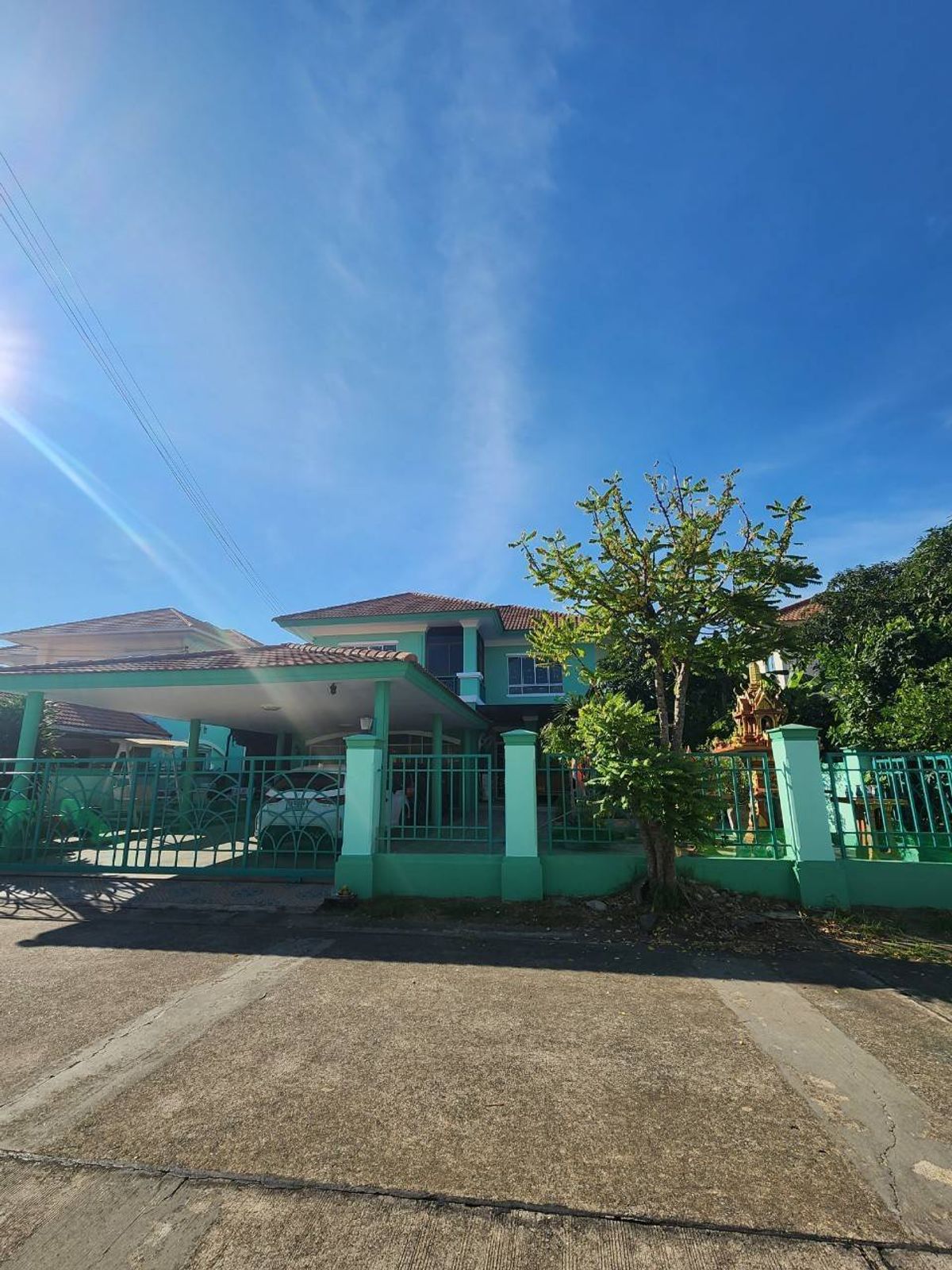 For RentHouseMin Buri, Romklao : 2 storey detached house, Passorn Village, 13 Suwinthawong 86