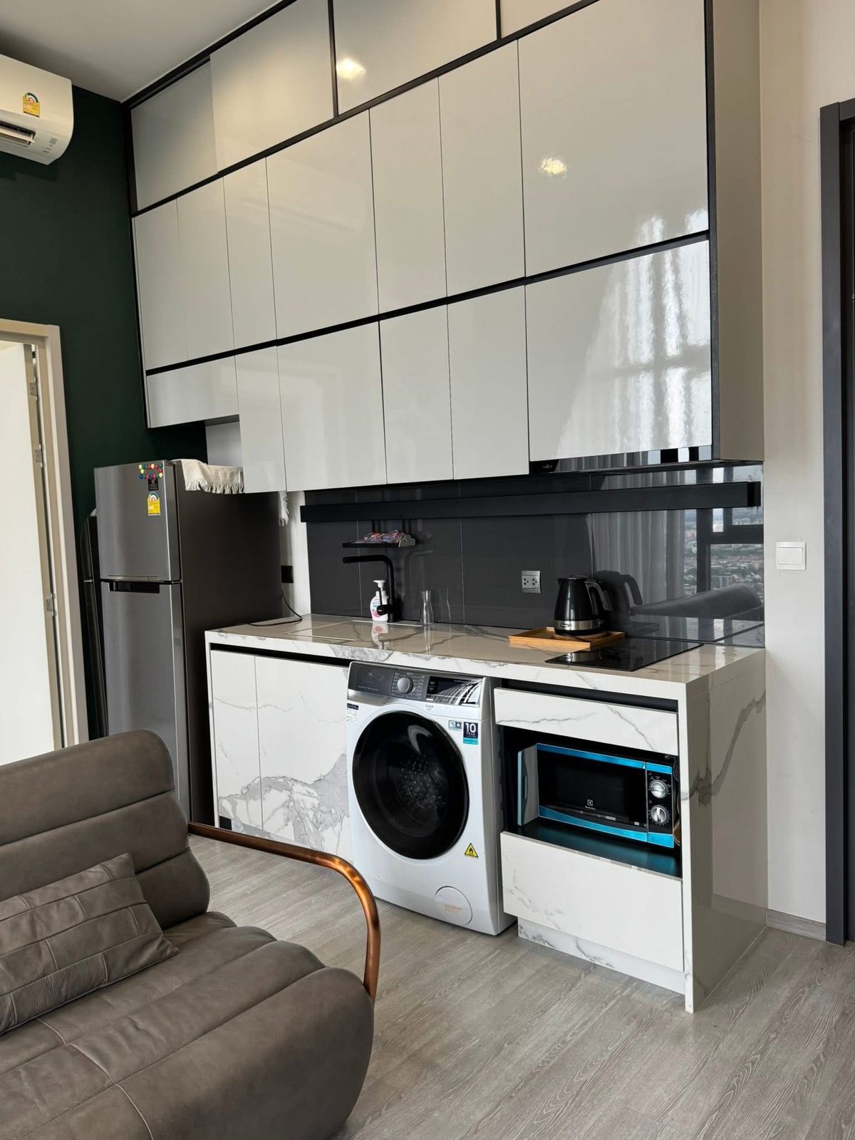 For RentCondoOnnut, Udomsuk : For rent 📍 THE LINE Sukhumvit 101 📍 Fully furnished and equipped with electrical appliances, near BTS Punnawithi