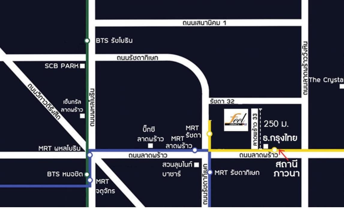 ขายคอนโดโชคชัย4 ลาดพร้าว71 : ขาย อพาร์ทเม้นท์ สตูดิโอ ในโครงการ ฟีล คอนโด ลาดพร้าว 33 U1915515