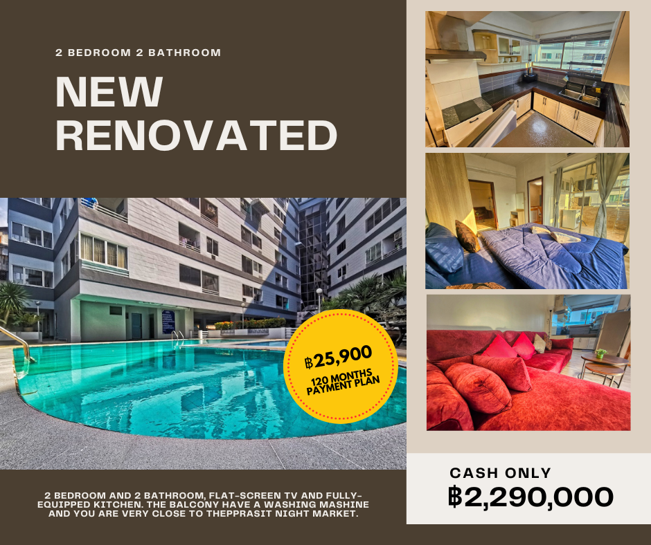 For SaleCondoPattaya, Bangsaen, Chonburi : 2 bedroom with 10 year finance U1844046