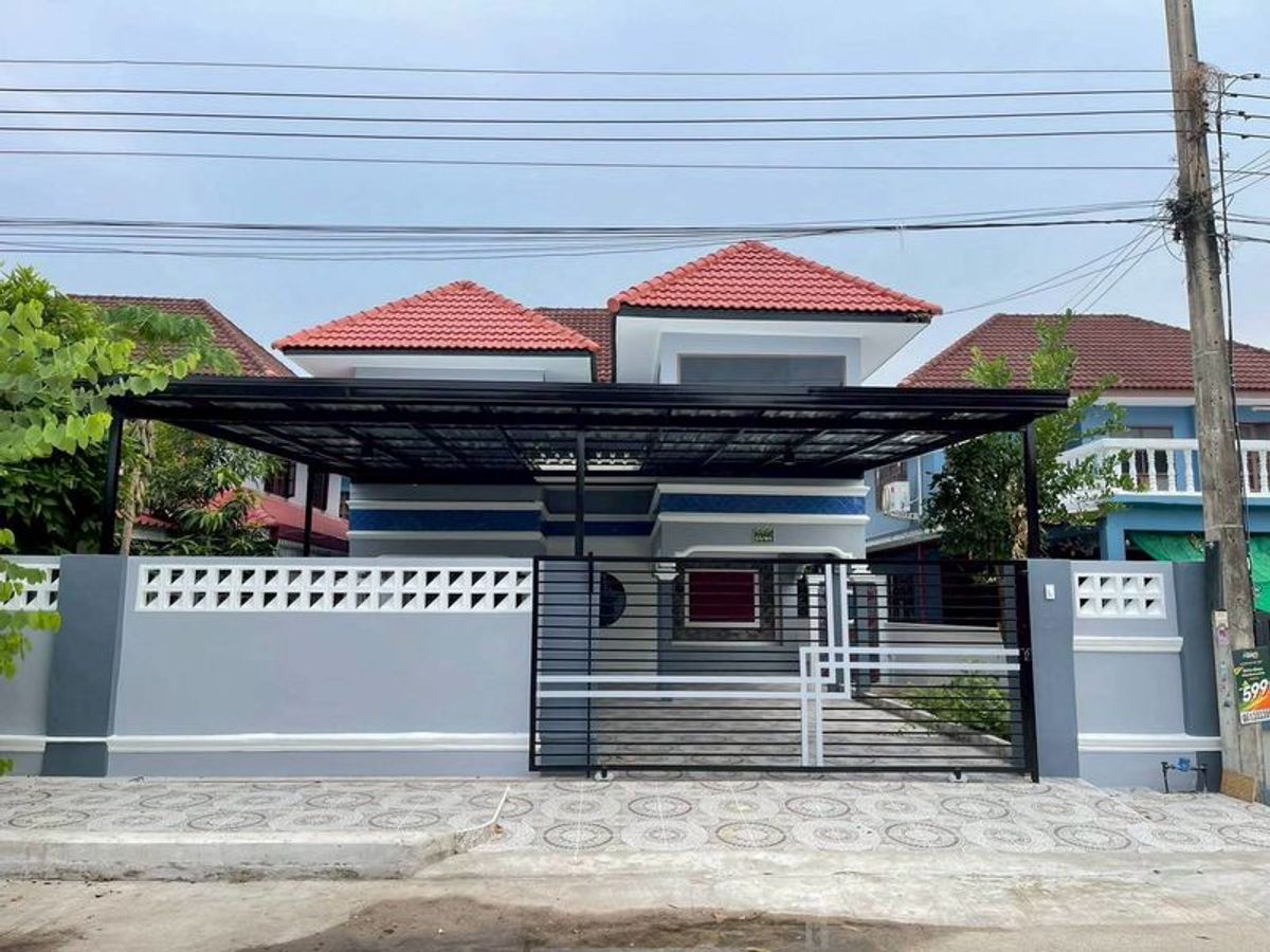 For SaleHousePathum Thani,Rangsit, Thammasat : 2 storey detached house for sale, Pornthisarn 6, Rangsit-Liab Khlong 7 Road, 55 square wah, 5 bedrooms, Bueng Bon Subdistrict, Nong Suea District, Pathum Thani Province