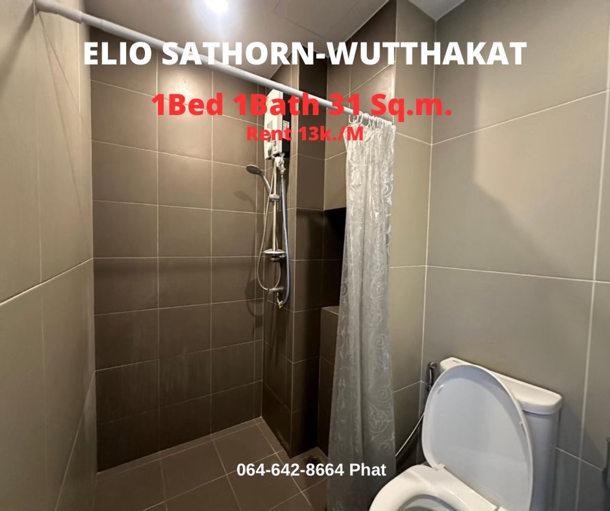 For RentCondoThaphra, Talat Phlu, Wutthakat : Elio Sathorn-Wutthakat 1Bed 1Bath 31 Sq.m.  13K/Mcontact 0646428664 (Phat)