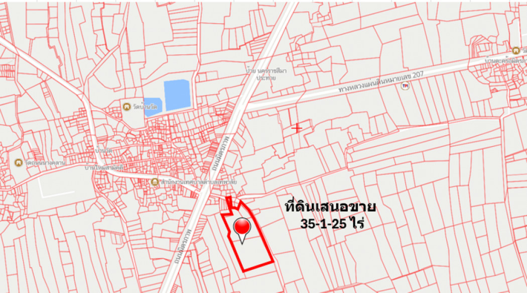 ขายที่ดินปากช่อง เขาใหญ่ : ขาย ที่ดิน ผืนใหญ่แปลงสวย ใกล้พืชสวนโลกโคราช ทำเลทองแห่งอนาคตไกล บ้านวัด ฝั่งตะวันออก 35 ไร่ 1 งาน 26 ตรว ในทำเลศักยภาพสูง ผังเมืองสีชมพู