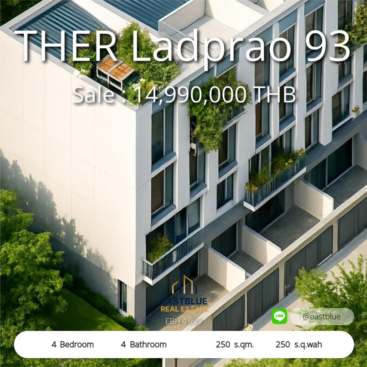 For RentTownhomeLadprao101, Happy Land, The Mall Bang Kapi : Ther Ladprao 93, the north house, beautiful garden view, high quality house, good location, near the park, near public transportation, convenient to travel, suitable for families that need spacious living space. And a quiet environment