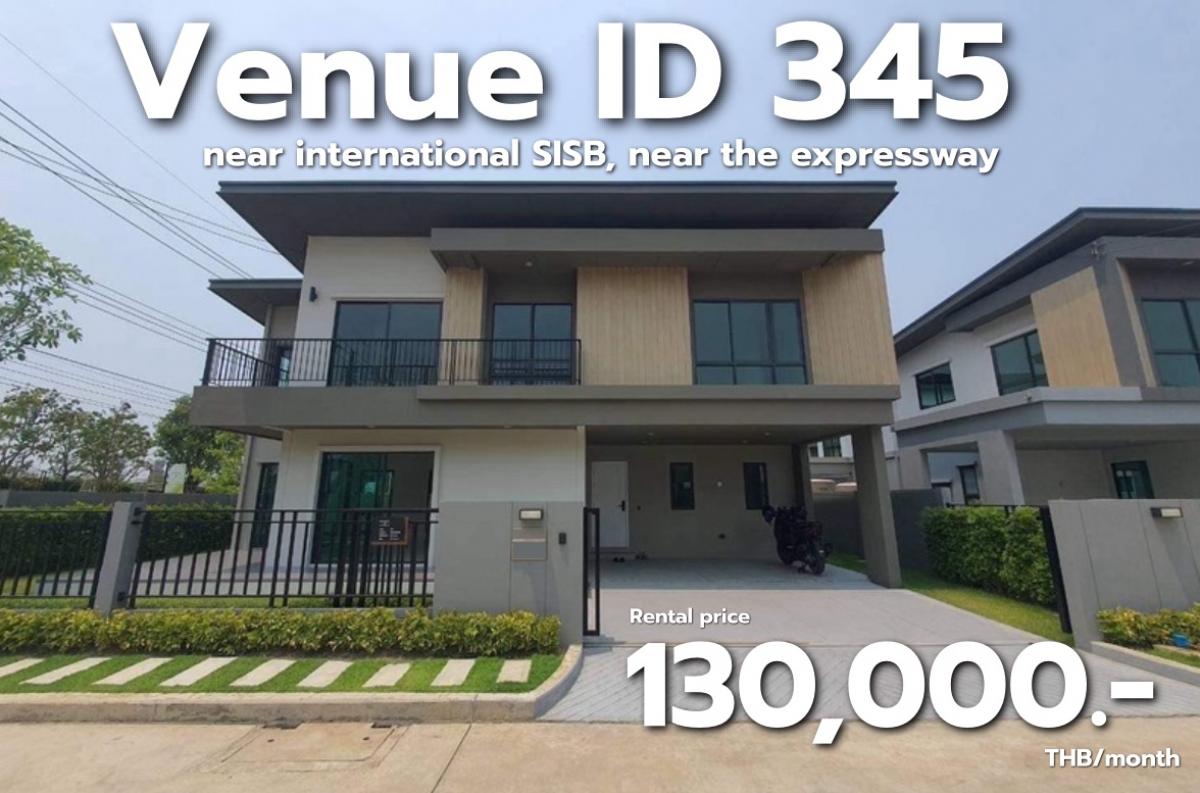 For RentHouseNonthaburi, Bang Yai, Bangbuathong : Salila🚩Large corner house for rent ✨️ Modern SIMPLICITY style house: new project, full furniture, ready to move in, near international SISB, near the expressway, very convenient📍