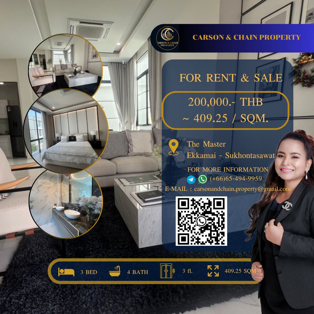 ให้เช่าบ้านเกษตร นวมินทร์ ลาดปลาเค้า : The Master Ekkamai - Sukhontasawat