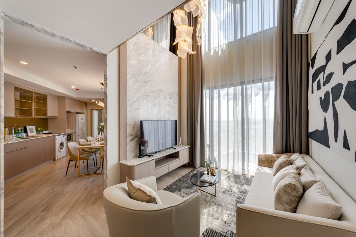 ขายคอนโดบางนา แบริ่ง ลาซาล : 🔥ซื้อตรงโครงการ Ideo mobi sukhumvit eastpoint 2Bed Duplex combine 95.37 sqm ตกแต่งครบ 📲 𝟎𝟔𝟒-𝟕𝟗𝟒𝟒𝟐𝟔𝟑(คุณน้ำ) 