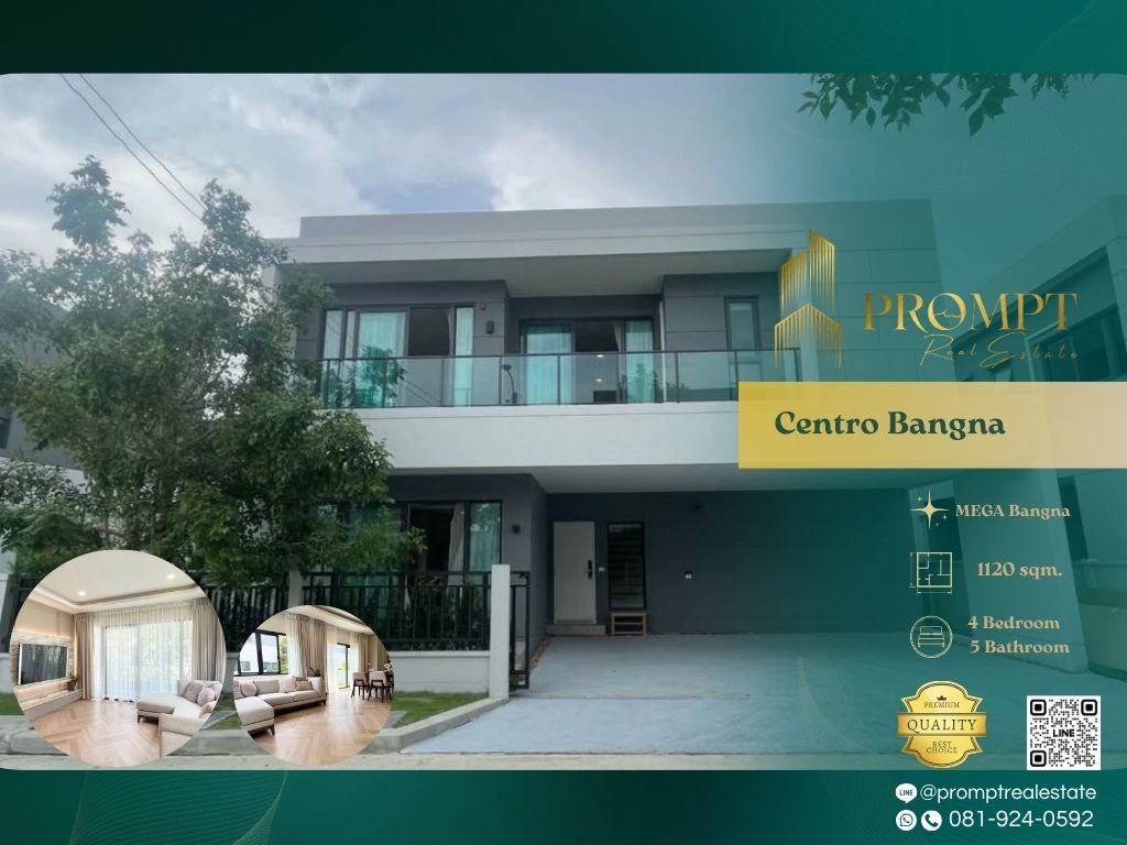 ให้เช่าบ้านบางนา แบริ่ง ลาซาล : CD03636 - Centro Bangna :  เซนโทร บางนา - Mega Bangna, International School (SISB / TCIS / Concordian), Suvarnabhumi Airport