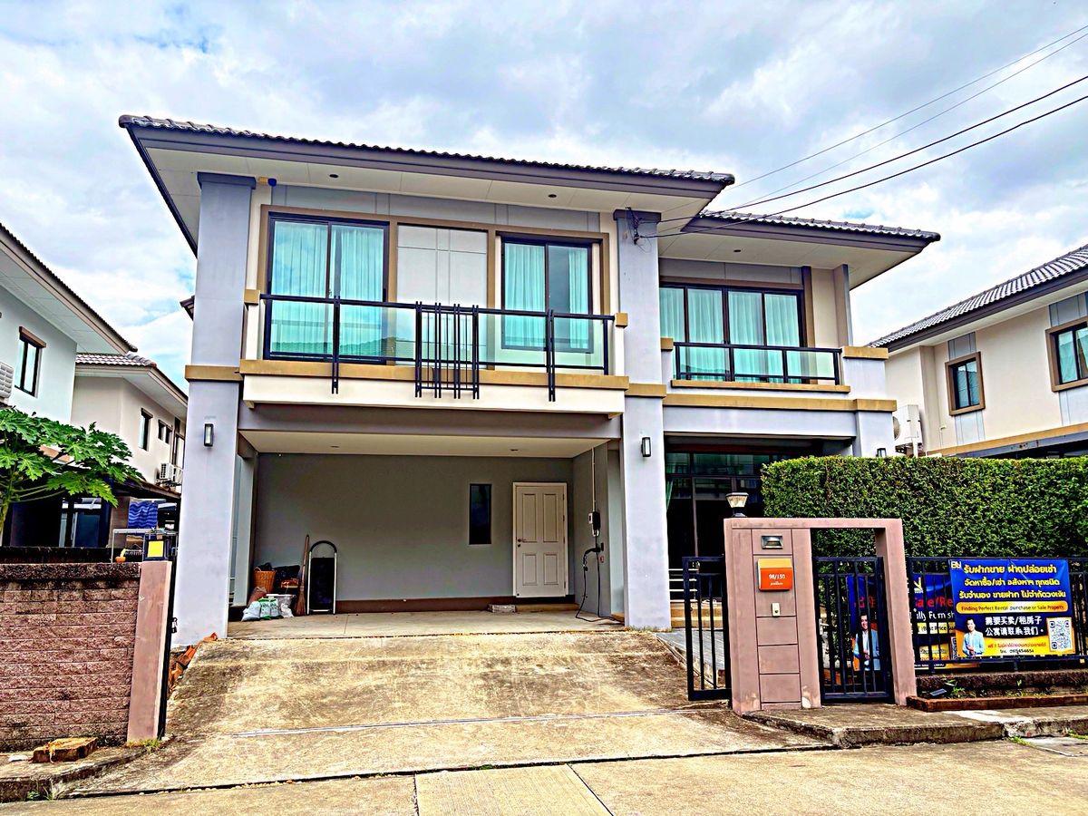 บ้านพัฒนาการ ศรีนครินทร์ : ขาย/ให้เช่า บ้านเดี่ยว 2 ชั้น เฟอร์ครบ ภัสสร เพรสทีจ บางนา-สุวรรณภูมิ ใกล้ ARL ลาดกระบัง และใกล้สนามบินสุวรรณภูมิเพียง 12 นาที