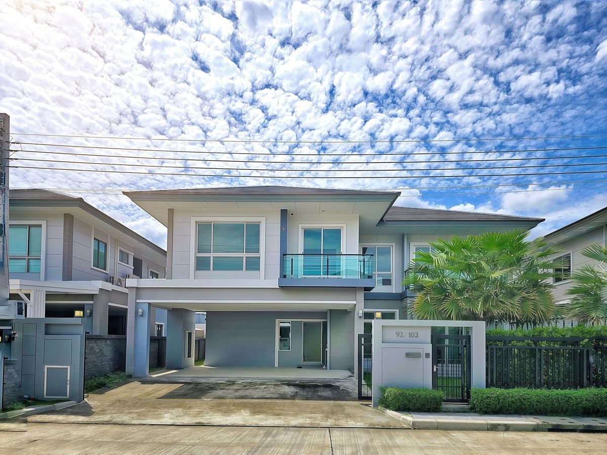 For SaleHouseChaengwatana, Muangthong : Urgent sale, 2-story house, 75.2 sq.w. 4 bedrooms, 4 bathrooms, The Palm Chaeng Watthana-Chaiyapruek   On the new Thai Chamber of Commerce The owner has never been in a beautiful condition.