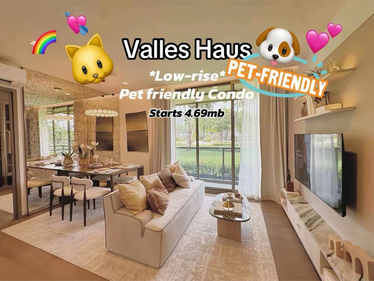 ขายคอนโดอ่อนนุช อุดมสุข : VALLES HAUS คอนโดLow-rise ใหม่จากแสนสิริ เลี้ยงสัตว์ได้ ในคอมมูนิตี้สีเขียว สังคมคุณภาพT77 ทำเลดีมาก ☎️Call/Line: 098-826-8286