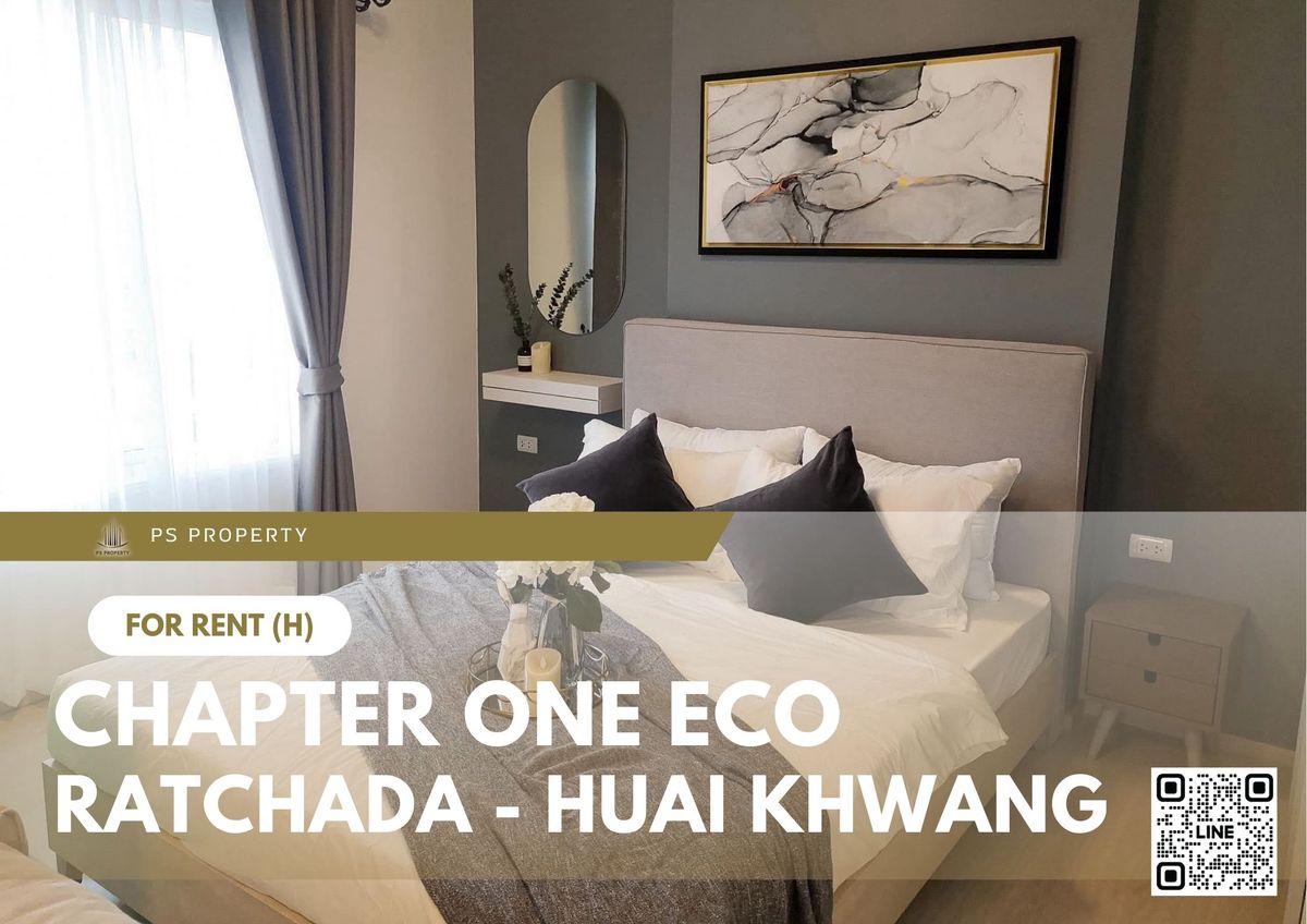 For RentCondoRatchadapisek, Huaikwang, Suttisan : For rent ✨ Chapter One Eco Ratchada - Huai Khwang ✨ Fully furnished and equipped, near MRT Huai Khwang
