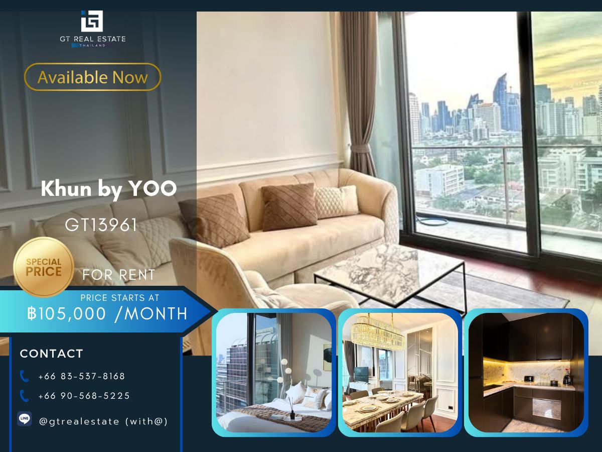 For RentCondoSukhumvit, Asoke, Thonglor : Luxury condo at Khun by Yoo. Convenient to travel near the BTS Skytrain. There are beautiful rooms - luxury furniture !!!