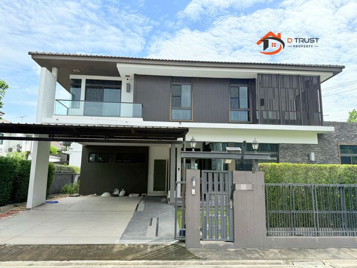 ขายบ้านสมุทรปราการ สำโรง : ขายบ้านเดี่ยว มัณฑนา ศรีนครินทร์-บางนา (ซ.หนามแดง) 108ตรว. 4ห้องนอน 5ห้องน้ำ หลังมุม ติดสวนขนาดใหญ่ 