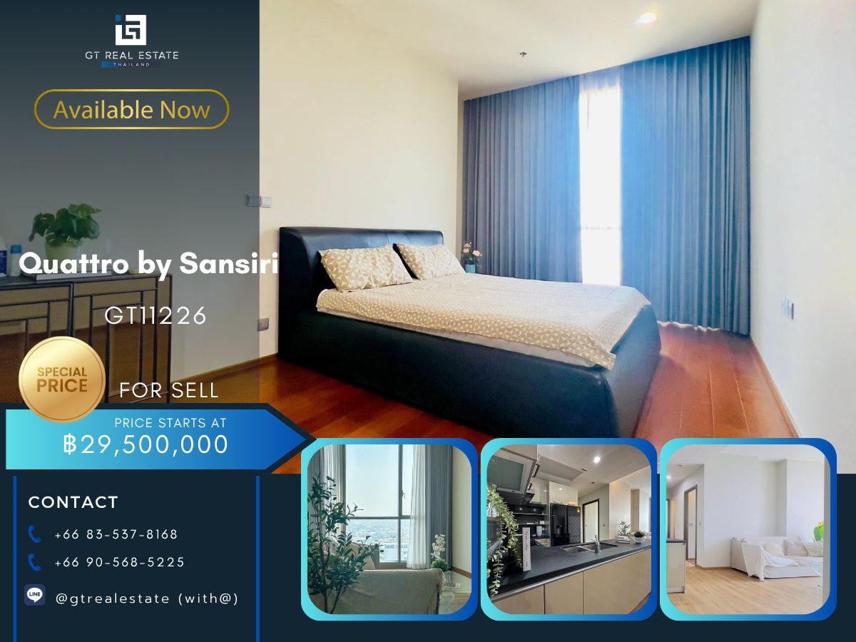 ขายคอนโดสุขุมวิท อโศก ทองหล่อ : คอนโด Quattro by Sansiri เดินทางสะดวก ใกล้รถไฟฟ้าบีทีเอส มีรถรับส่ง ห้องสวย เฟอร์นิเจอร์ครบ พร้อมขายด่วนๆ!!