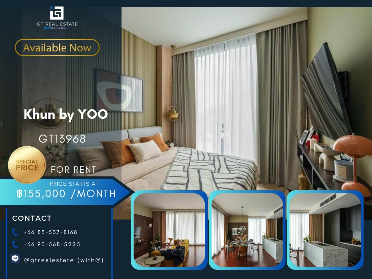 For RentCondoSukhumvit, Asoke, Thonglor : Luxury condo at Khun by Yoo. Convenient to travel near the BTS Skytrain. Complete furniture Ready to stay immediately !!