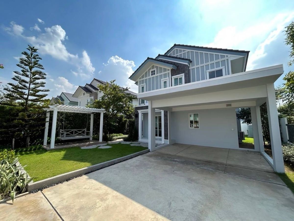 ให้เช่าบ้านบางนา แบริ่ง ลาซาล : 💥ForRent💥4Bed • Villaggio2 Srinakarin–Bangna 🏡 Near Mega Bangna‼️ Pet Friendly 🐶🐱 Private Garden 🌳Fully Furnished ✨