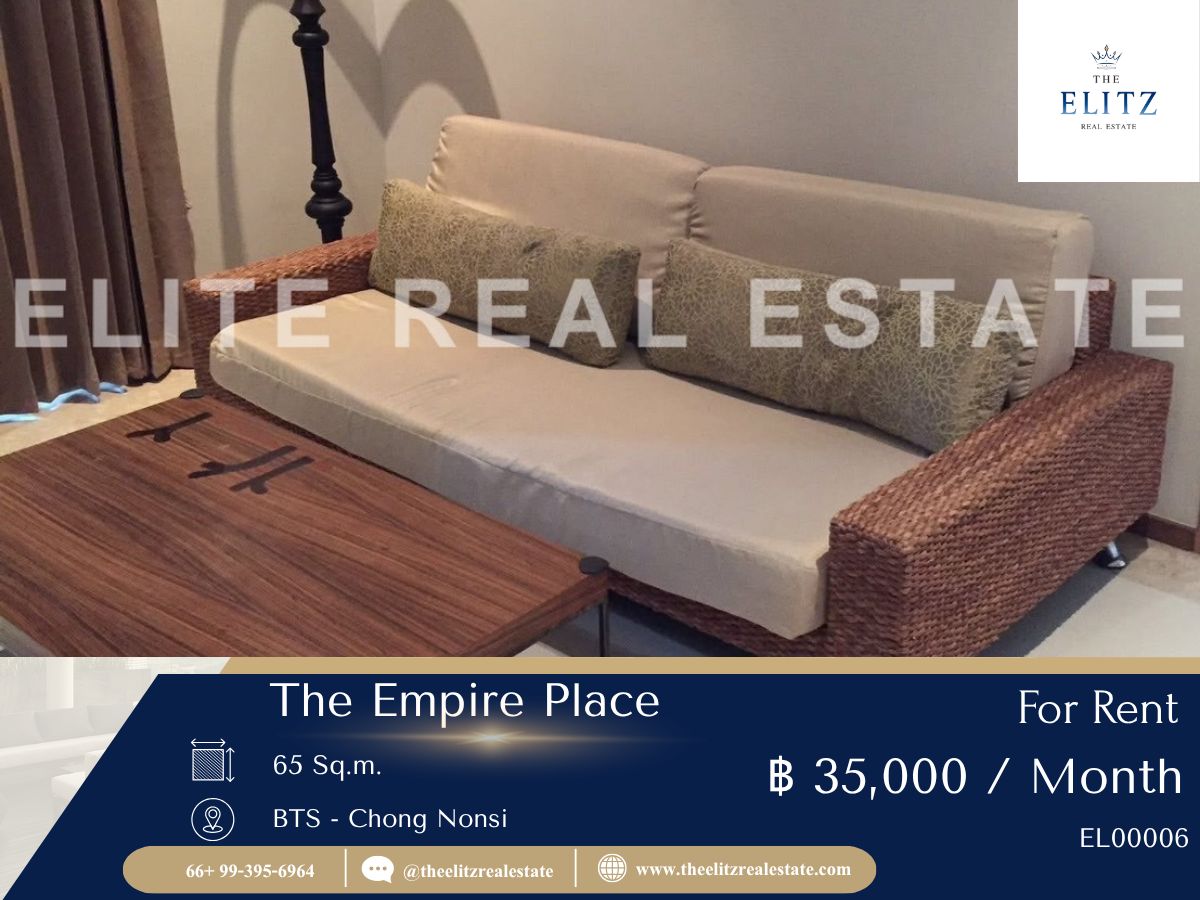 ให้เช่าคอนโดสาทร นราธิวาส : ✨ ว่างแล้วค่าา The Empire Place คอนโดหรูย่านสาทร ห้องสวย ราคาไม่เว่อร์ พร้อมเข้าอยู่แบบมีคลาส 💯✔