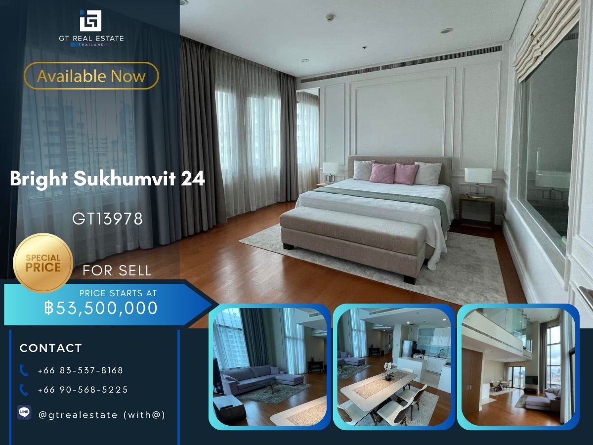 ขายคอนโดสุขุมวิท อโศก ทองหล่อ : คอนโด Bright Sukhumvit 24 เดินทางสะดวก ใกล้รถไฟฟ้าบีทีเอส มีรถรับส่ง ห้องสวย เฟอร์นิเจอร์ครบ พร้อมขาย! ราคาต่อรองได้!