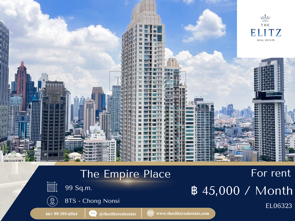 ให้เช่าคอนโดสาทร นราธิวาส : ✨ ว่างแล้วค่าา The Empire Place คอนโดหรูย่านสาทร ห้องสวย ราคาไม่เว่อร์ พร้อมเข้าอยู่แบบมีคลาส 💯✔