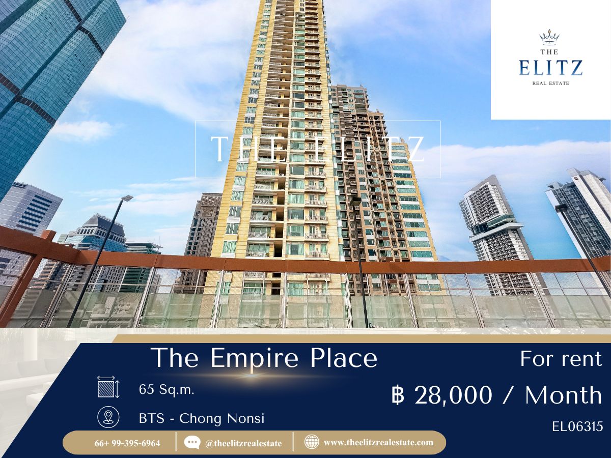 ให้เช่าคอนโดสาทร นราธิวาส : ✨ ว่างแล้วค่าา The Empire Place คอนโดหรูย่านสาทร ห้องสวย ราคาไม่เว่อร์ พร้อมเข้าอยู่แบบมีคลาส 💯✔