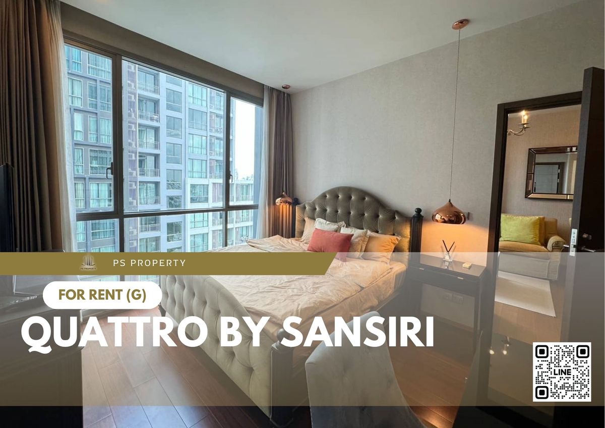 For RentCondoSukhumvit, Asoke, Thonglor : For rent ✨ Quattro by Sansiri ✨ Fully furnished and equipped, near BTS Thonglor