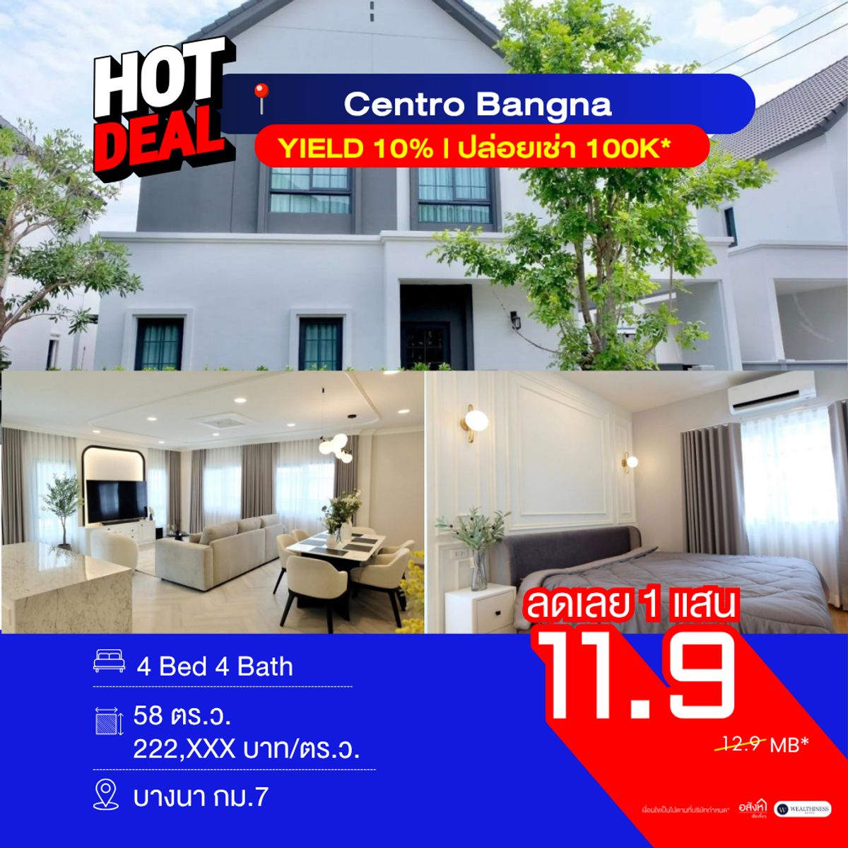 ขายบ้านบางนา แบริ่ง ลาซาล : 🏡 𝘾𝙚𝙣𝙩𝙧𝙤 𝘽𝙖𝙣𝙜𝙣𝙖 บ้านหรูแต่งครบ ติดเมกะบางนา ในราคาพิเศษ 𝟭𝟭.𝟵 𝙈𝙗. ต่ำกว่าตลาด  ✨หิ้วกระเป๋าเข้าอยู่ได้เลย ตกแต่งพร้อมเฟอร์นิเจอร์และเครื่องใช้ไฟฟ้าครบ