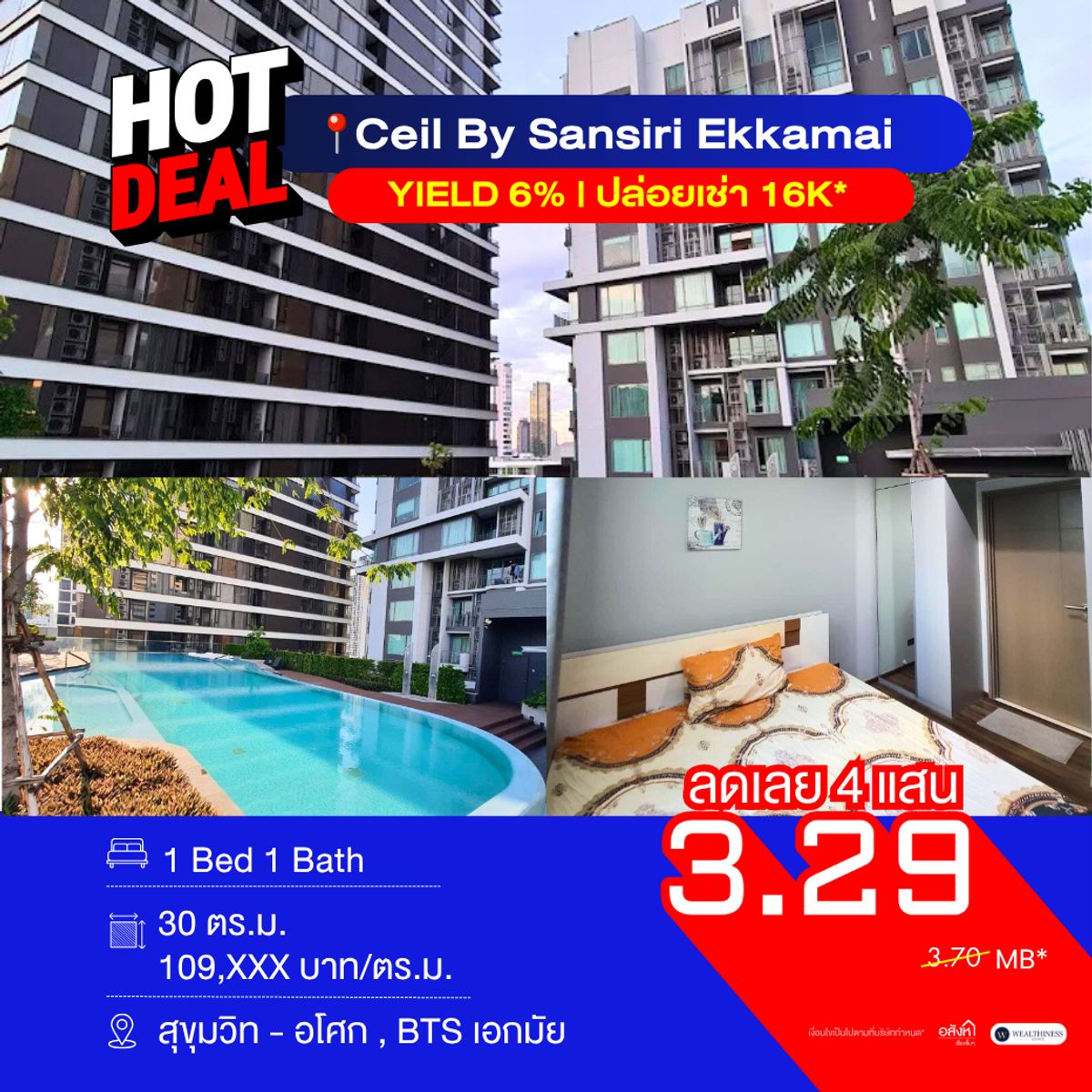 For SaleCondoSukhumvit, Asoke, Thonglor : 🔥 𝐔𝐫𝐠𝐞𝐧𝐭! 𝐅𝐮𝐥𝐥𝐲 𝐟𝐮𝐫𝐧𝐢𝐬𝐡𝐞𝐝 𝐜𝐨𝐧𝐝𝐨 𝐛𝐞𝐥𝐨𝐰 𝐦𝐚𝐫𝐤𝐞𝐭 𝐩𝐫𝐢𝐜𝐞 – 𝐂𝐞𝐢𝐥 𝐁𝐲 𝐒𝐚𝐧𝐬𝐢𝐫𝐢, 𝐨𝐧𝐥𝐲 𝟑.𝟐𝟗 𝐌𝐛. 𝐓𝐡𝐢𝐬 𝐝𝐞𝐚𝐥 𝐰𝐨𝐧’𝐭 𝐜𝐨𝐦𝐞 𝐚𝐫𝐨𝐮𝐧𝐝 𝐚𝐠𝐚𝐢𝐧! 𝟏 𝐁𝐞𝐝𝐫𝐨𝐨𝐦, 𝐟𝐮𝐥𝐥𝐲 𝐟𝐮𝐫𝐧𝐢𝐬𝐡