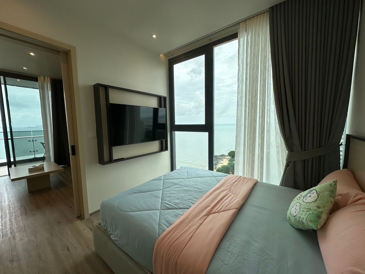 ให้เช่าคอนโดพัทยา บางแสน ชลบุรี สัตหีบ : for rent condo Arom wongamat pattaya 2 Beds corner rype (S03-2041) 