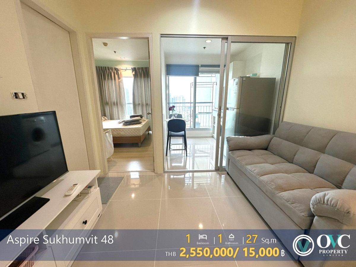คอนโดอ่อนนุช อุดมสุข : Ready for Rent & Sale @Aspire Sukhumvit 48 (BTS Phra Khanong)