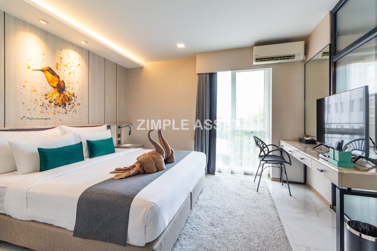 For RentOnnut, Udomsuk : Line ID: @zimple_asset  Newly hotel in Sukhumvit 101, featuring modern décor and a peaceful atmosphere — perfect for relaxation. Conveniently located not far from BTS Punnawithi.